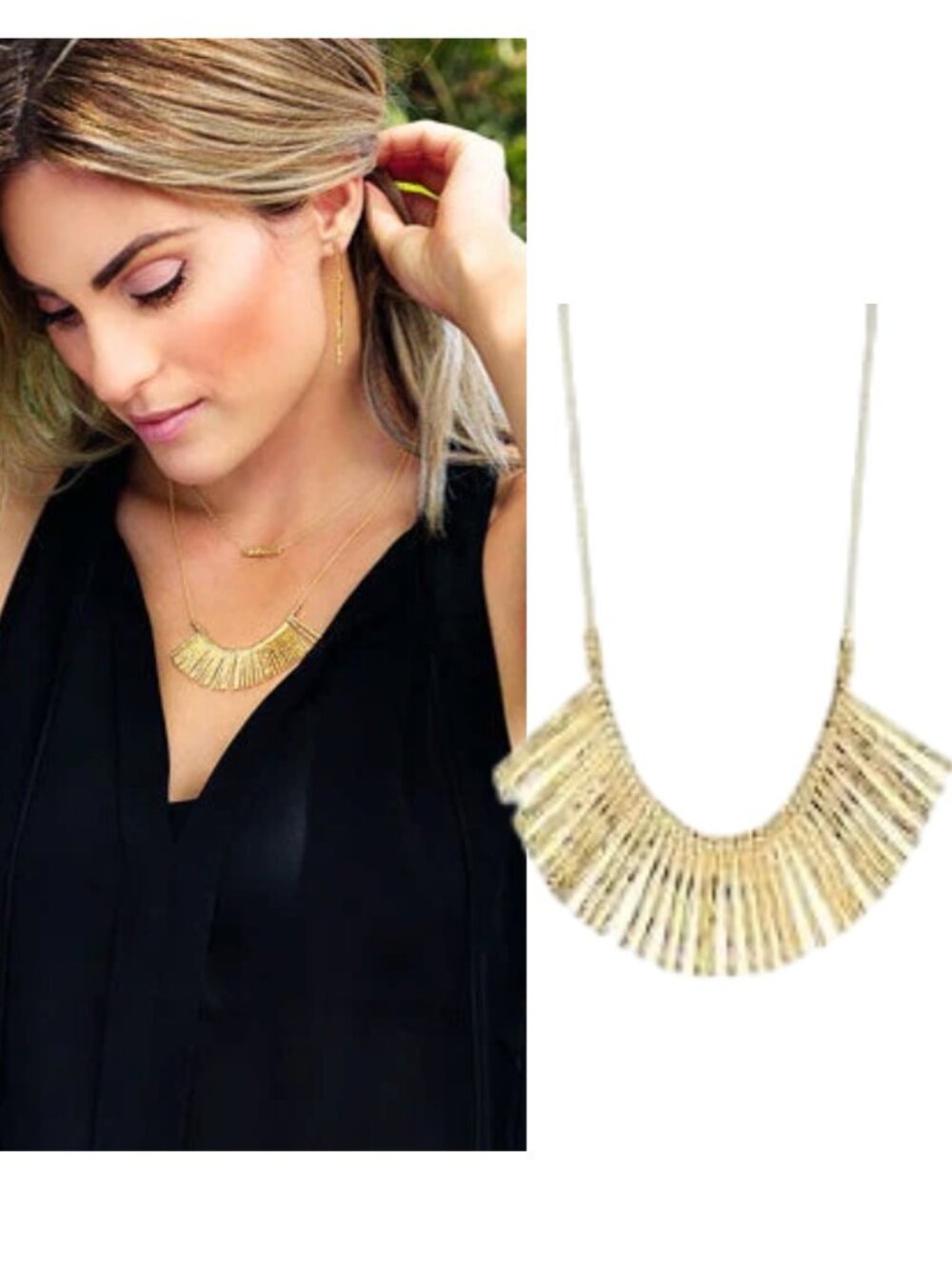 GORJANA Kylie Fan necklace NWT